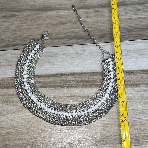 Chico’s Bling Rhinestone Egyptian Goddess Caller Necklace - Picture 7 of 9
